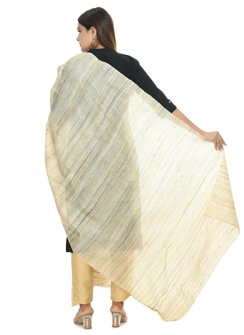 Golden Silk Dupatta Festive Wear 4 Golden Silk Dupatta Festive Wear - Image 4