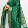 Green Banarasi Silk Weaving Work Dupatta Work Wear