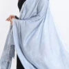Grey Linen Cotton Dupatta Work Wear