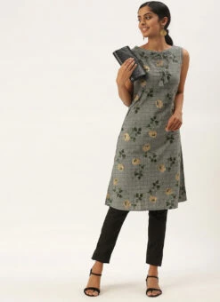 Grey Rayon Kurta Narrow Straight Pant Set Work Wear 10 Grey Rayon Kurta Narrow Straight Pant Set Work Wear -Indo Clothing Shop grey rayon kurta narrow straight pant set KSBS02009856 u