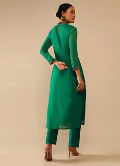 Jade Green Pure Georgette Embroidered Kurta Straight Pant Set Party Wear 7 Jade Green Pure Georgette Embroidered Kurta Straight Pant Set Party Wear -Indo Clothing Shop jade green pure georgette embroidered kurta straight pant set krsdvcsvks52 b