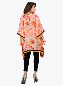 Light Orange Georgette Kaftan After Six Wear -Indo Clothing Shop light orange georgette kaftan kfmnc009 b