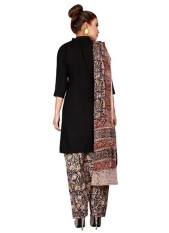 Light Peach N Black Cotton Patiala Pant After Six Wear -Indo Clothing Shop light peach n black cotton patiala pant wbpat031 b