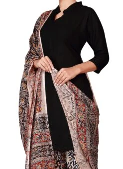 Light Peach N Black Cotton Patiala Pant After Six Wear