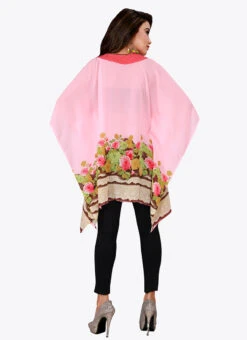Light Pink Georgette Kaftan After Six Wear -Indo Clothing Shop light pink georgette kaftan kfmnc007 b