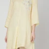 Light Yellow Linen Kurta Palazzo Set Work Wear