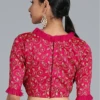 Magenta Embroidered Art Silk Blouse Festive Wear