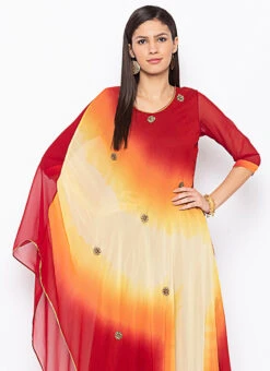 Maroon Georgette Straight Pant Set Party Wear -Indo Clothing Shop maroon georgette straight pant set krsmnkc2055 b