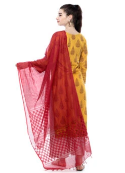 Maroon Kota Cotton Dupatta Festive Wear 7 Maroon Kota Cotton Dupatta Festive Wear -Indo Clothing Shop maroon kota cotton dupatta dpdmfmfd010 b