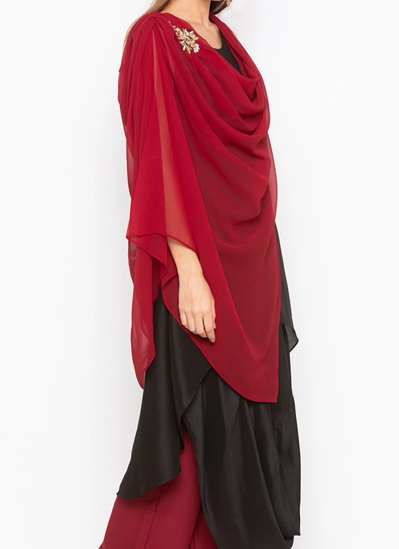 Maroon Muslin Kurta Palazzo Set After Six Wear 1 Maroon Muslin Kurta Palazzo Set After Six Wear