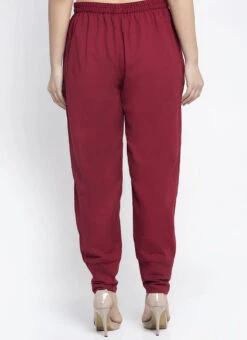 Maroon Rayon Straight Pant Work Wear -Indo Clothing Shop maroon rayon straight pant wbdmf1111mr b
