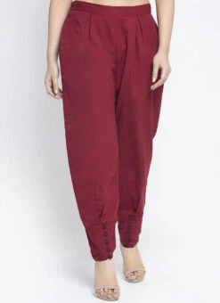 Maroon Rayon Straight Pant Work Wear -Indo Clothing Shop maroon rayon straight pant wbdmf1111mr u