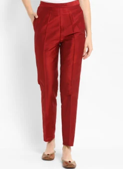 Maroon Straight Pant After Six Wear -Indo Clothing Shop maroon straight pant iwbdmf338 u