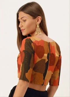 Multicolored Embroidered Georgette Blouse Festive Wear -Indo Clothing Shop multicolored embroidered georgette blouse BLBS02305270 b