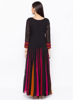 Multicolored Georgette Kurta Churidar Set Party Wear -Indo Clothing Shop multicolored georgette kurta churidar set krsmnkc2046 b