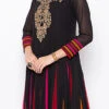 Multicolored Georgette Kurta Churidar Set Party Wear