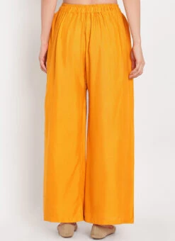 Mustard Rayon Palazzo Pant Work Wear -Indo Clothing Shop mustard rayon palazzo suit wbdmf641 b