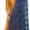 Navy Blue Cotton Dupatta Festive Wear