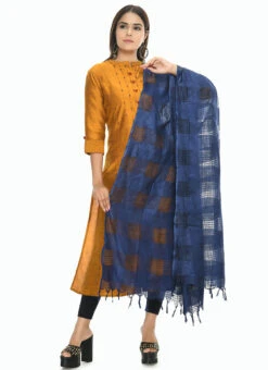 Navy Blue Cotton Dupatta Festive Wear 6 Navy Blue Cotton Dupatta Festive Wear -Indo Clothing Shop navy blue cotton dupatta dpdmfmfd013 u