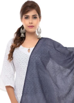 Navy Blue Kota Cotton Dupatta Festive Wear 7 Navy Blue Kota Cotton Dupatta Festive Wear -Indo Clothing Shop navy blue kota cotton dupatta dpdmfmfd040 b