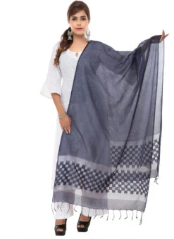 Navy Blue Kota Cotton Dupatta Festive Wear 6 Navy Blue Kota Cotton Dupatta Festive Wear -Indo Clothing Shop navy blue kota cotton dupatta dpdmfmfd040 u