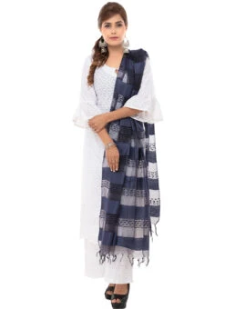 Navy Blue Organza Dupatta After Six Wear -Indo Clothing Shop navy blue organza dupatta dpsdmfd198 u