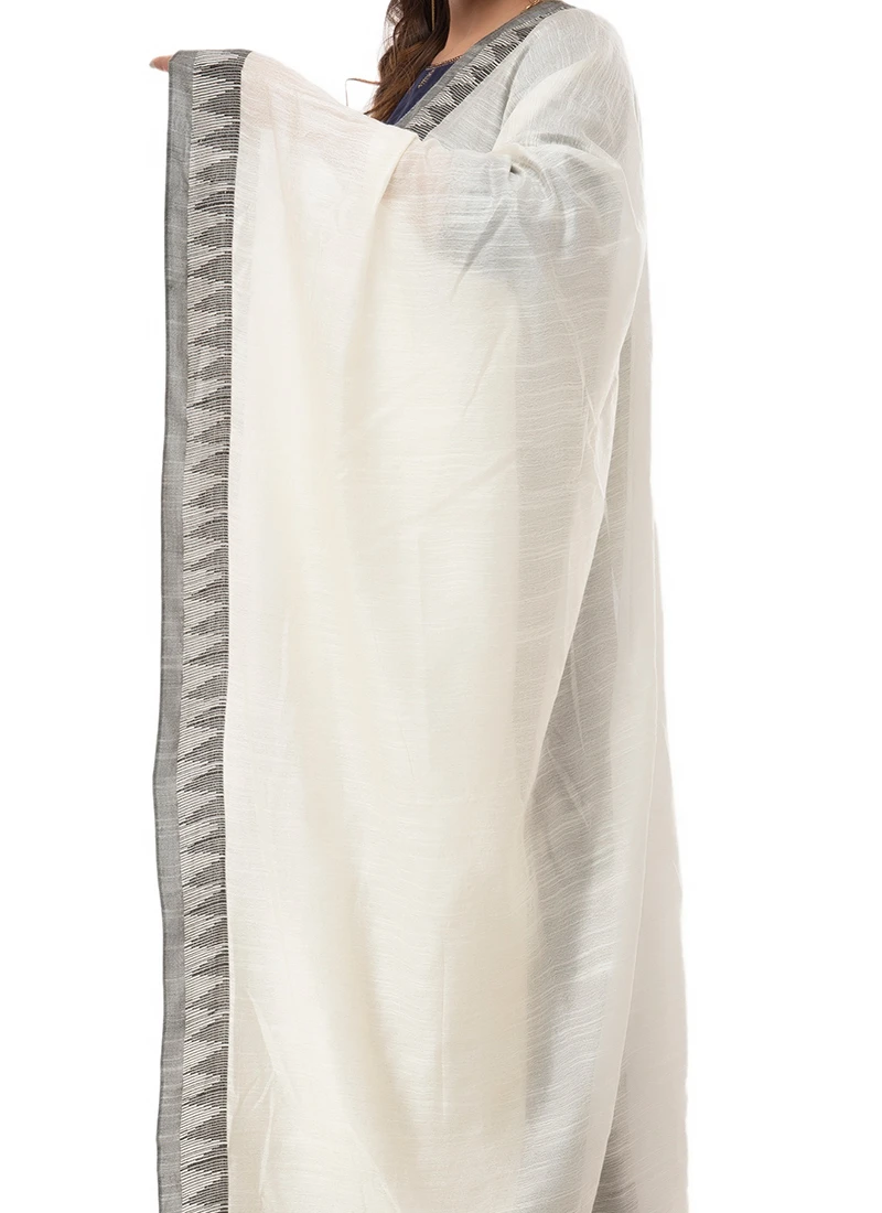 Off White Blended Cotton Dupatta After Six Wear 1 Off White Blended Cotton Dupatta After Six Wear