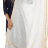 Off White Cotton Slub Weaving Work Dupatta Work Wear