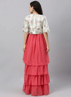 Off White Jacket Style Floor Length Gown Festive Wear 11 Off White Jacket Style Floor Length Gown Festive Wear -Indo Clothing Shop off white jacket style floor length gown IWBS02001252 b