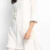 Off White Rayon Kurta Sharara Set Work Wear