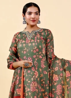 Orange Art Silk Printed Gown After Six Wear -Indo Clothing Shop orange art silk printed gown bgwrsuf706 b