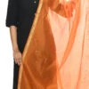 Orange Chanderi Cotton Dupatta Festive Wear