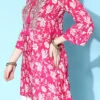 Pink Cotton Printed Kurta Dhoti Set After Six Wear