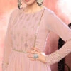 Pink Georgette Anarkali Gown Party Wear