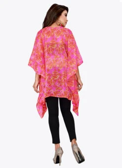 Pink Georgette Kaftan After Six Wear -Indo Clothing Shop pink georgette kaftan kfmnc001 b