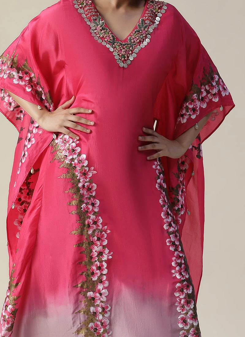 Pink Georgette Tops And Tunics Party Wear 1 Pink Georgette Tops And Tunics Party Wear