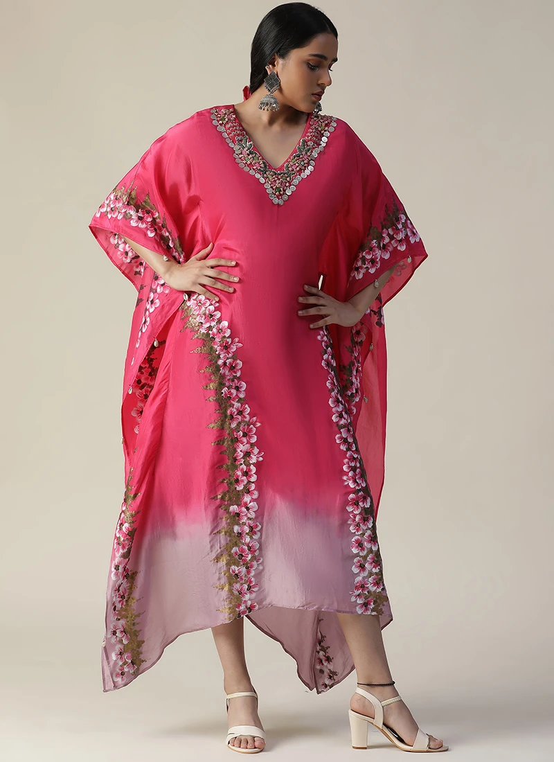 Pink Georgette Tops And Tunics Party Wear 3 Pink Georgette Tops And Tunics Party Wear - Image 3