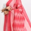 Pink Handloom Cotton Ikkat Printed Dupatta Work Wear