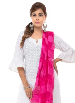 Pink Organza Dupatta After Six Wear -Indo Clothing Shop pink organza dupatta dpsdmfd197 b