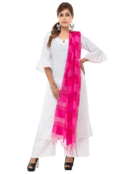 Pink Organza Dupatta After Six Wear -Indo Clothing Shop pink organza dupatta dpsdmfd197 u