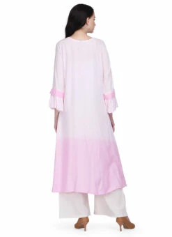 Pink Rayon Kurta Palazzo Set Work Wear -Indo Clothing Shop pink rayon kurta palazzo set krsupifc951 b