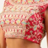 Pink Silk Embroidery Blouse Party Wear