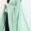 Pista Green Linen Cotton Dupatta Work Wear