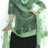 Pista Green Organza Cotton Chikankari Embroidery Work Dupatta Work Wear