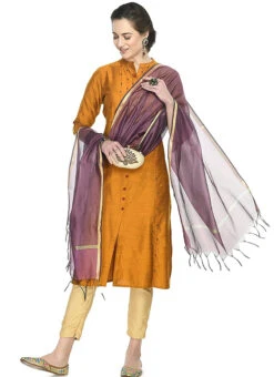 Purple Art Silk Banarasi Dupatta After Six Wear -Indo Clothing Shop purple art silk banarasi dupatta dpsdmfd187 u