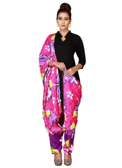 Purple Cotton Semi Patiala Pant After Six Wear -Indo Clothing Shop purple cotton semi patiala pant wbpat085 u
