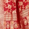 Red Art Silk Benarasi Dupatta Party Wear