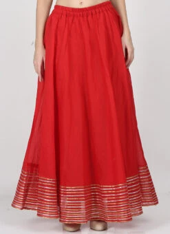 Red Art Silk Skirt Work Wear -Indo Clothing Shop red art silk skirt wbjsns14 b