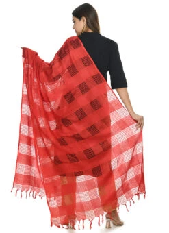 Red Cotton Dupatta Festive Wear 7 Red Cotton Dupatta Festive Wear -Indo Clothing Shop red cotton dupatta dpdmfmfd014 b