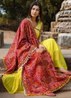 Red Cotton Dupatta Party Wear 6 Red Cotton Dupatta Party Wear -Indo Clothing Shop red cotton dupatta dssprq2540 u